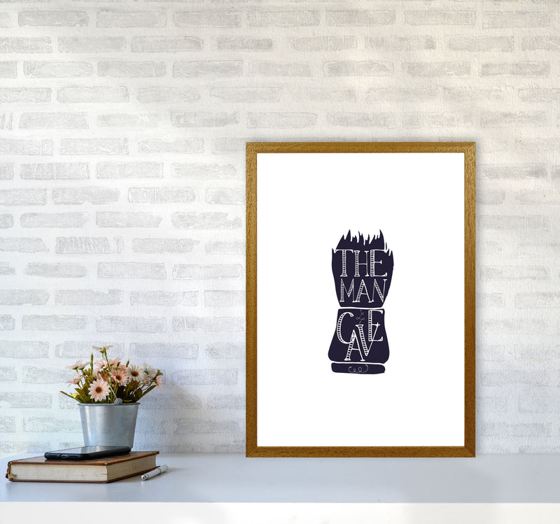 The Man Cave 2 Modern Print, Framed Bathroom Wall Art A2 Print Only