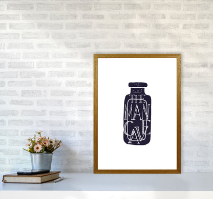 The Man Cave 3 Modern Print, Framed Bathroom Wall Art A2 Print Only