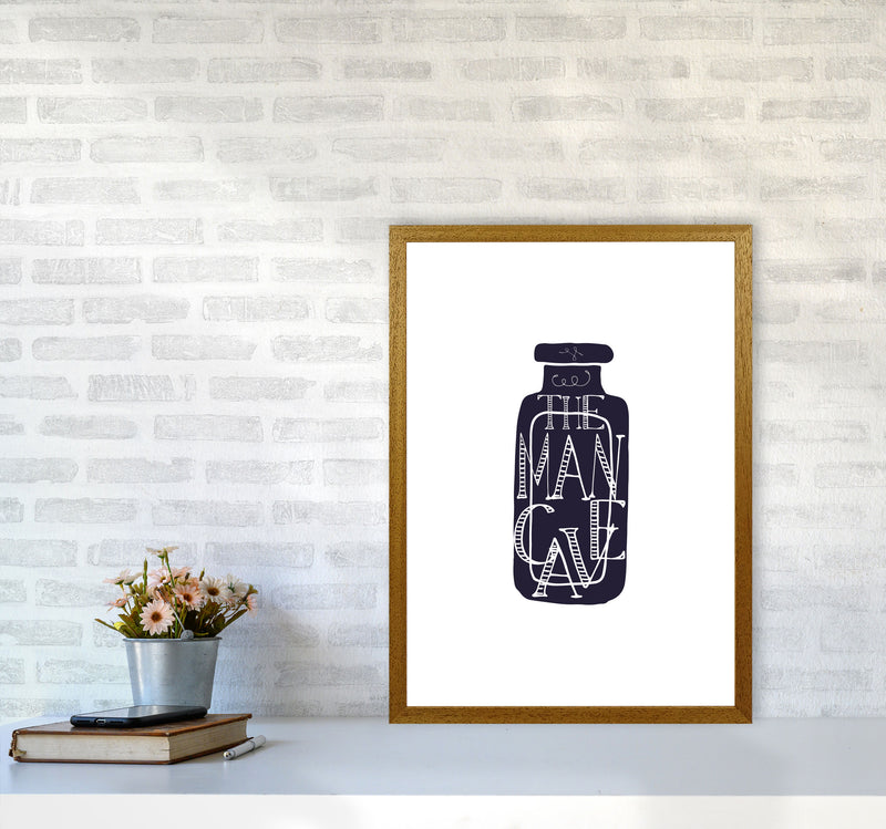 The Man Cave 3 Modern Print, Framed Bathroom Wall Art A2 Print Only