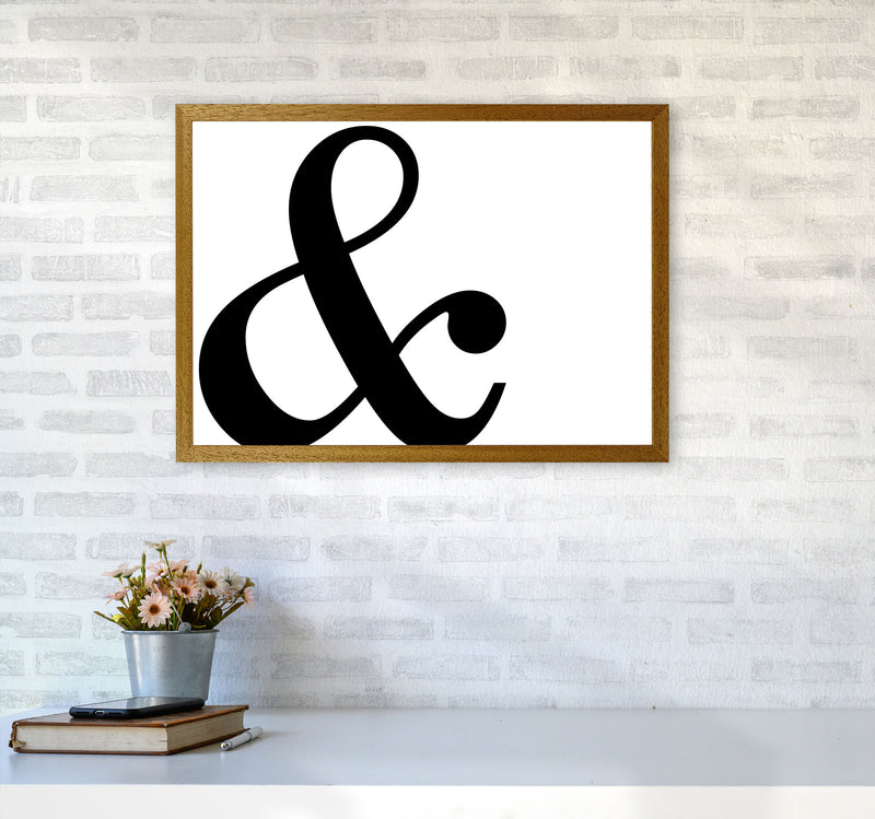 Ampersand Landscape Framed Typography Wall Art Print A2 Print Only