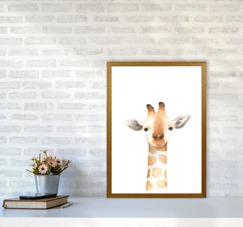 Forest Friends, Cute Giraffe Modern Print Animal Art Print A2 Print Only