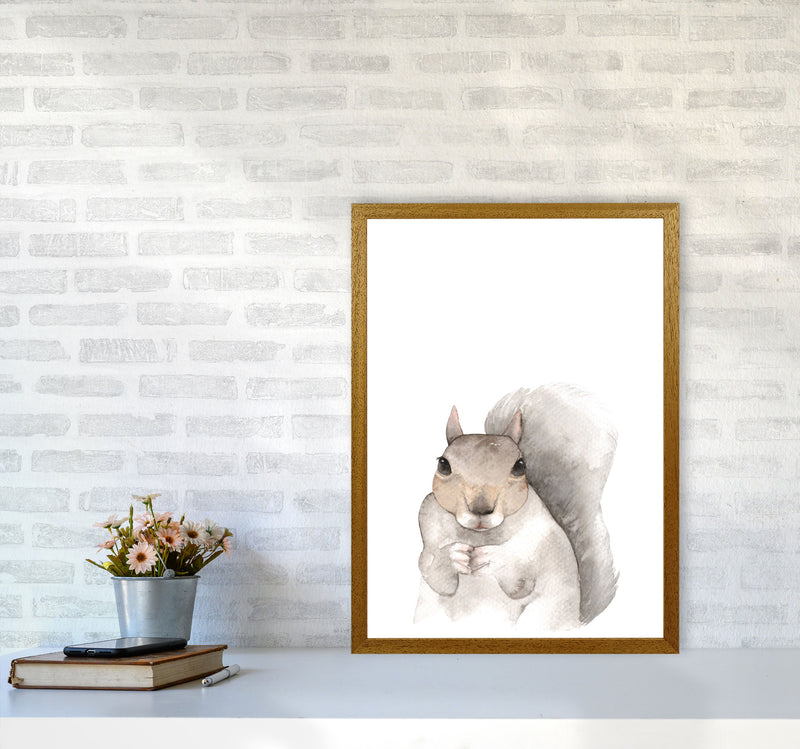 Forest Friends, Cute Squirrel Modern Print Animal Art Print A2 Print Only