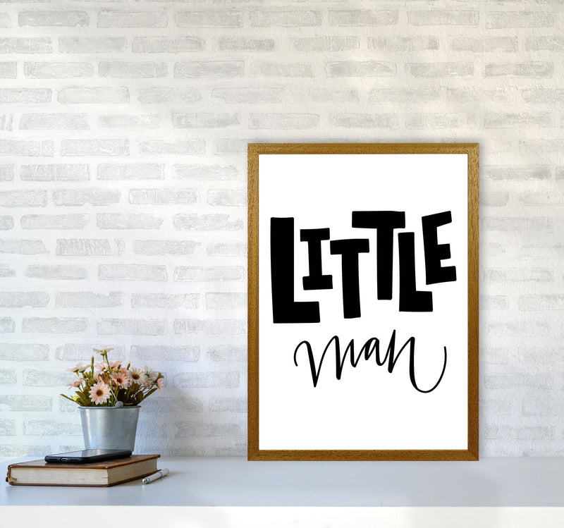Little Man Black Framed Nursey Wall Art Print A2 Print Only
