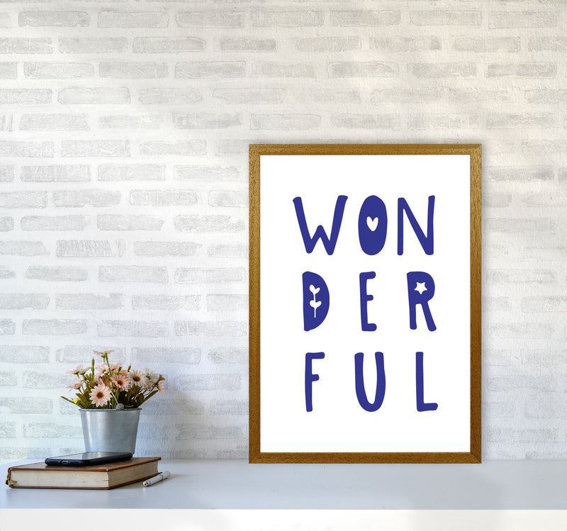 Wonderful Navy Framed Nursey Wall Art Print A2 Print Only