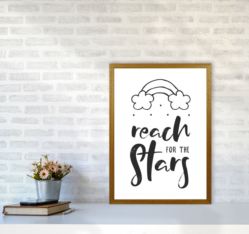 Reach For The Stars Black Modern Print A2 Print Only