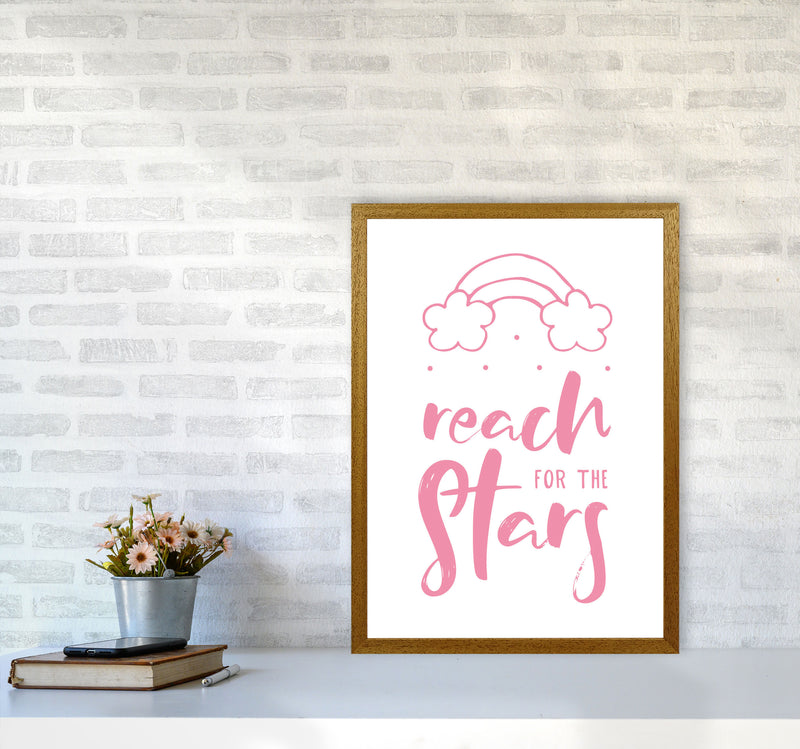 Reach For The Stars Pink Modern Print A2 Print Only