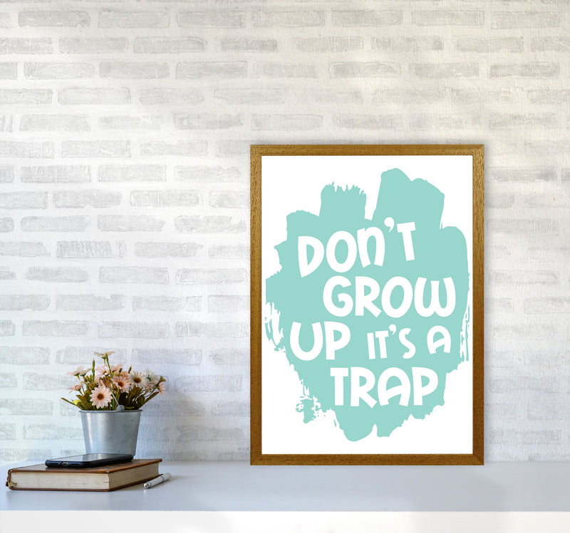 Don&#39;t Grow Up It&#39;s A Trap Mint Framed Typography Wall Art Print