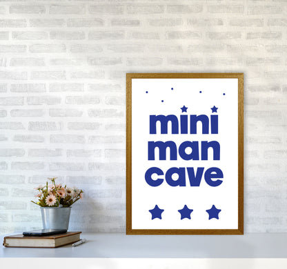 Mini Man Cave Navy Framed Nursey Wall Art Print A2 Print Only