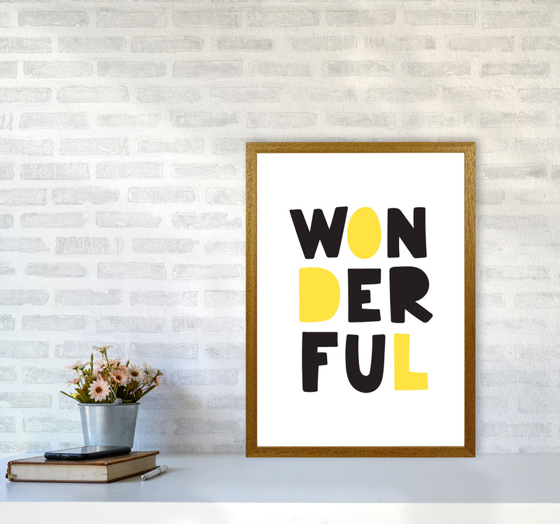 Wonderful Black And Yellow Framed Nursey Wall Art Print A2 Print Only
