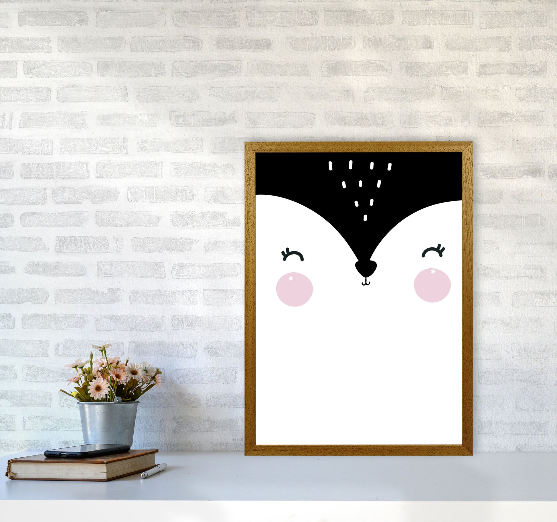 Penguin Face Scandi Modern Print A2 Print Only