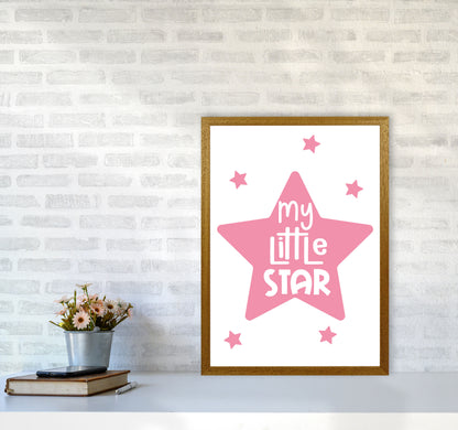 My Little Star Pink Framed Nursey Wall Art Print A2 Print Only