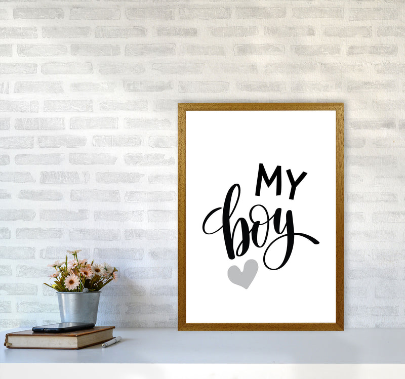 My Boy Black Framed Nursey Wall Art Print A2 Print Only