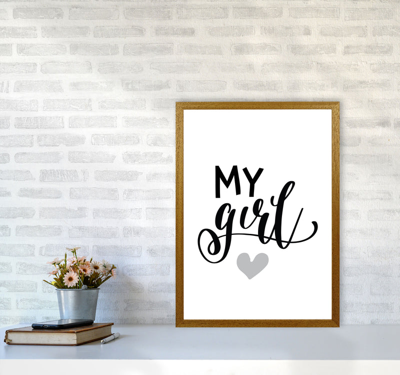 My Girl Black Framed Nursey Wall Art Print A2 Print Only