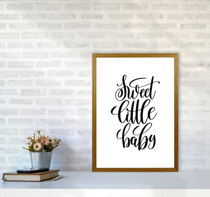 Sweet Little Baby Black Framed Nursey Wall Art Print A2 Print Only