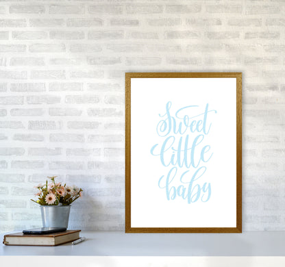 Sweet Little Baby Blue Framed Nursey Wall Art Print A2 Print Only