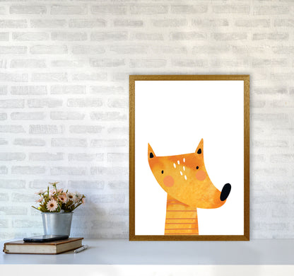 Scandi Fox Watercolour Framed Nursey Wall Art Print A2 Print Only