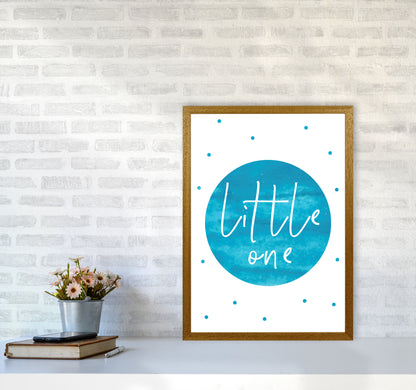 Little One Turquoise Watercolour Modern Print A2 Print Only