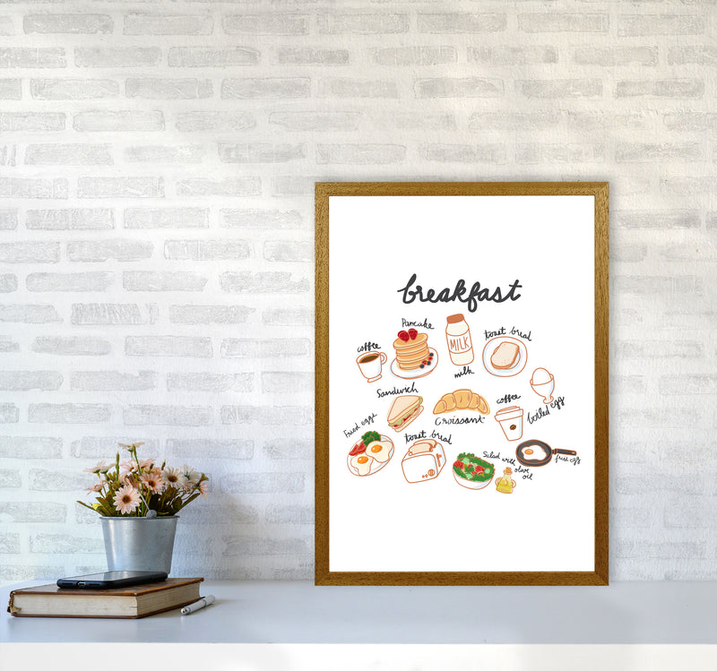 Breakfast Collection Portrait Modern Print, Framed Kitchen Wall Art A2 Print Only