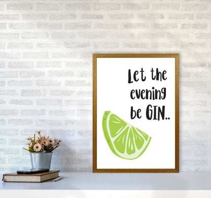 Let The Evening BeGIN Modern Print, Framed Kitchen Wall Art A2 Print Only