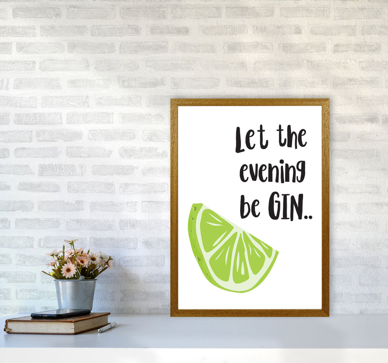 Let The Evening BeGIN Modern Print, Framed Kitchen Wall Art A2 Print Only
