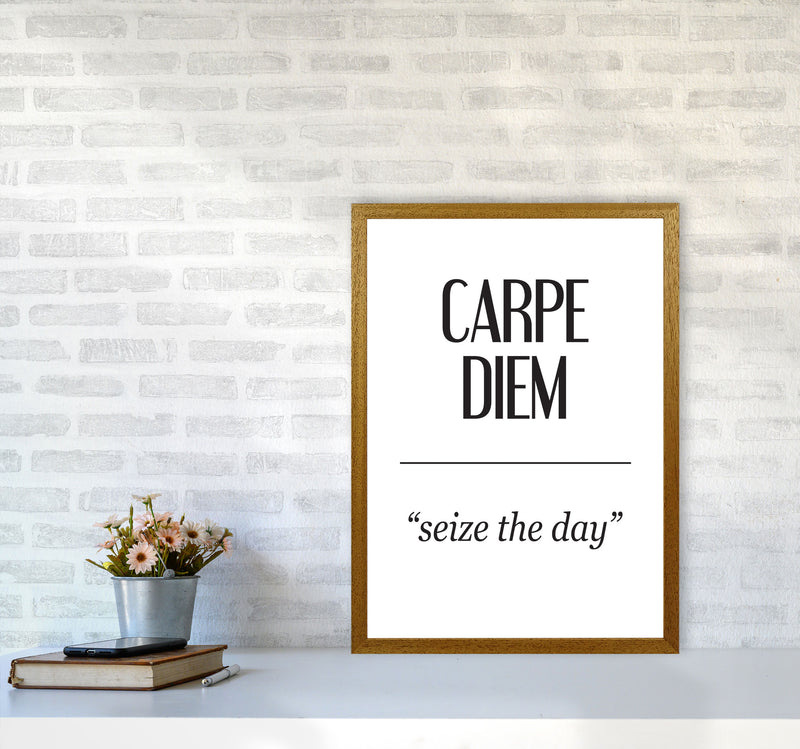 Carpe Diem Framed Typography Wall Art Print A2 Print Only