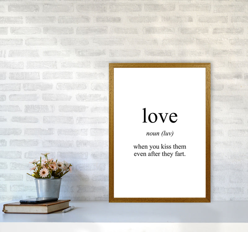 Love Framed Typography Wall Art Print A2 Print Only