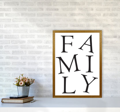 Family Framed Typography Wall Art Print A2 Print Only