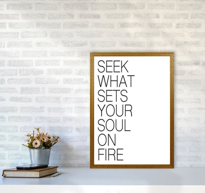 Seek What Sets Your Soul On Fire Modern Print A2 Print Only