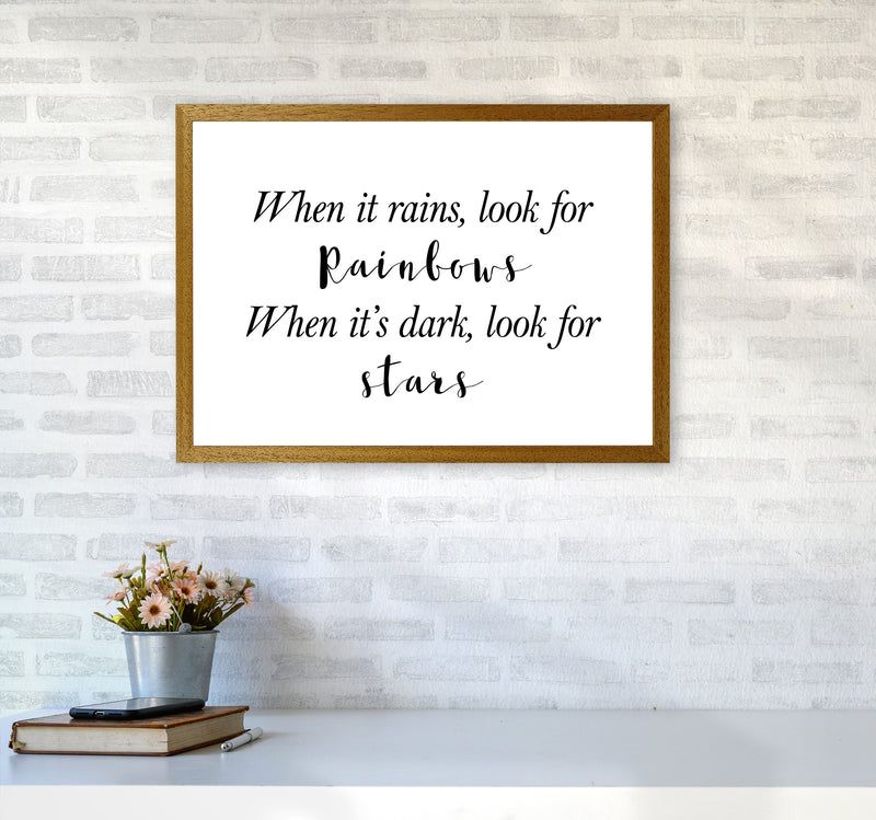 When It Rains Look For Rainbows Modern Print A2 Print Only