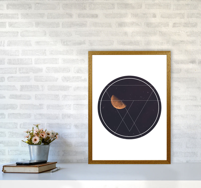 Black Moon Circle Modern Print A2 Print Only