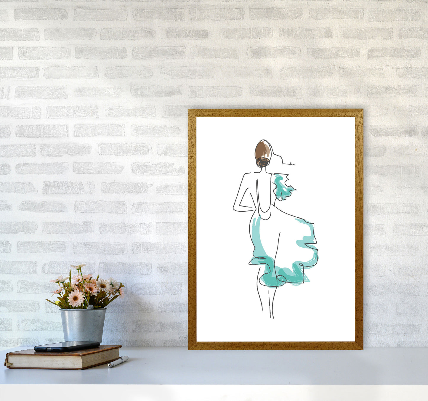 Fashion Line Drawing Modern Print A2 Print Only