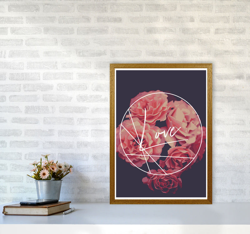 Floral Love Modern Print, Framed Botanical & Nature Art Print A2 Print Only