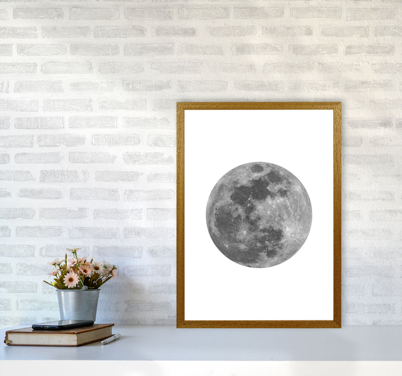 Grey Moon Modern Print A2 Print Only