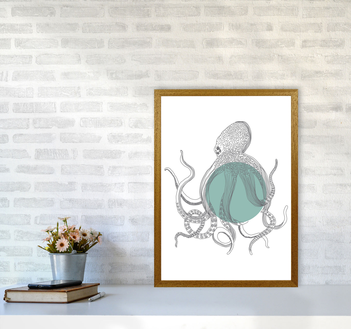 Marine Animals Octopus Modern Print Animal Art Print A2 Print Only