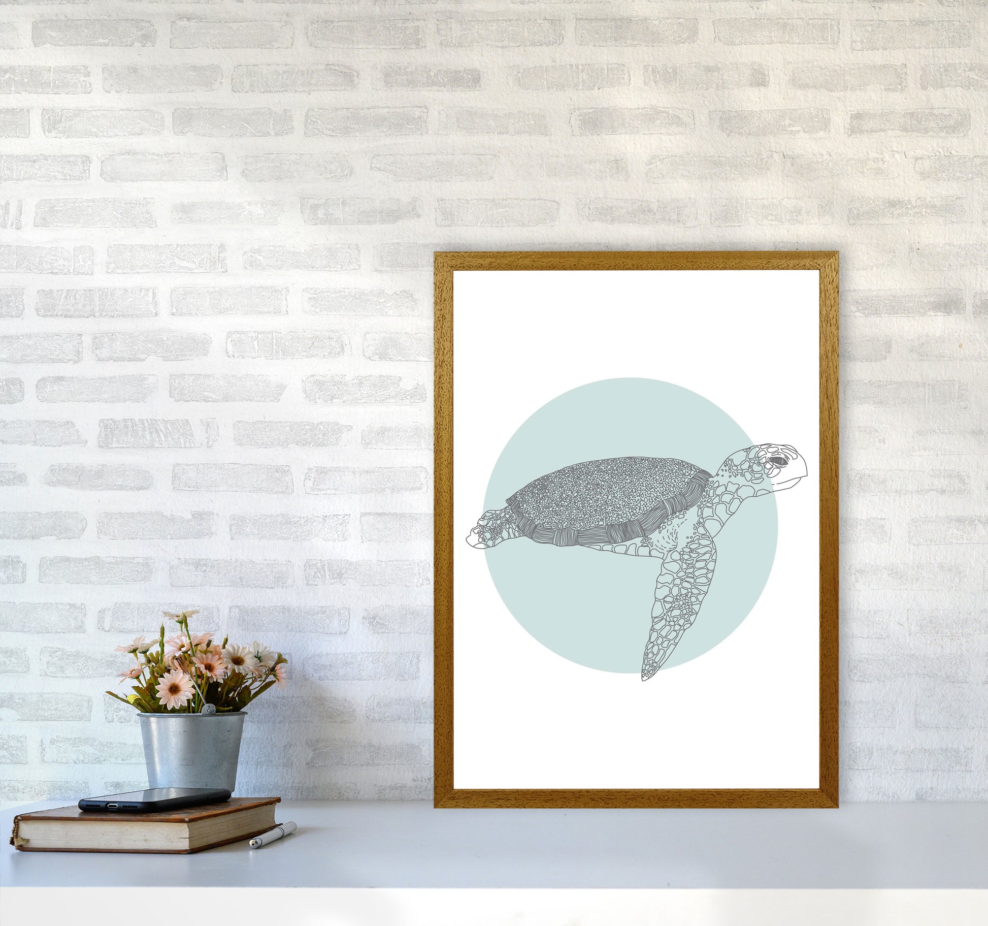 Marine Animals Turtle Modern Print Animal Art Print A2 Print Only