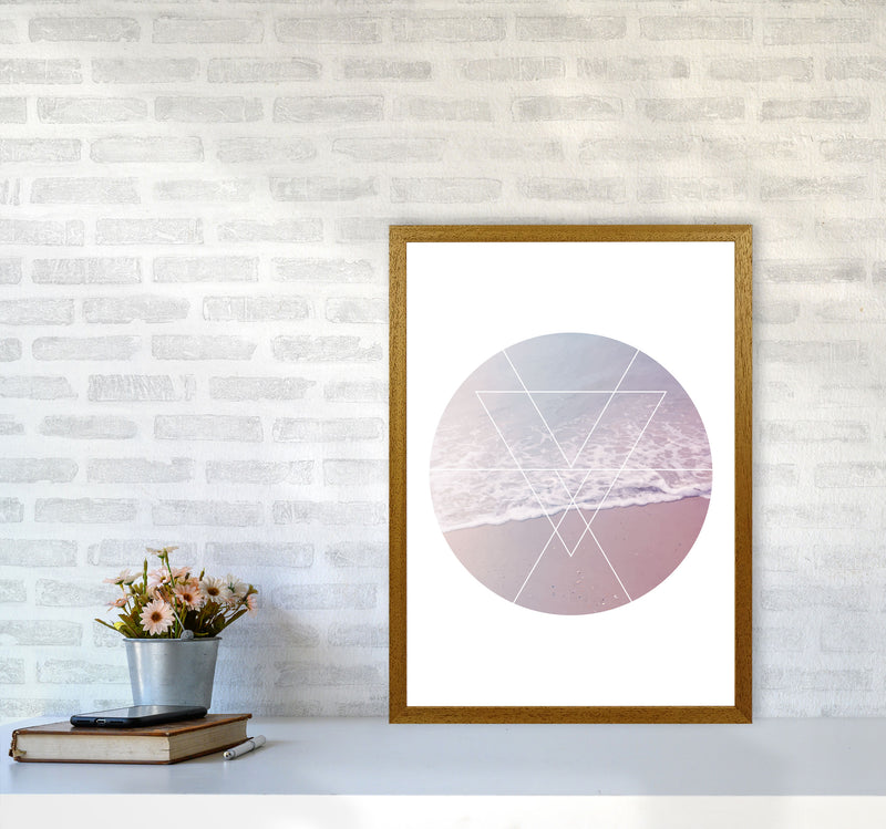 Pink And Blue Abstract Tide Modern Print A2 Print Only