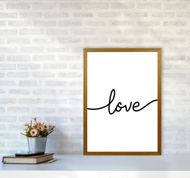 Love Framed Typography Wall Art Print A2 Print Only