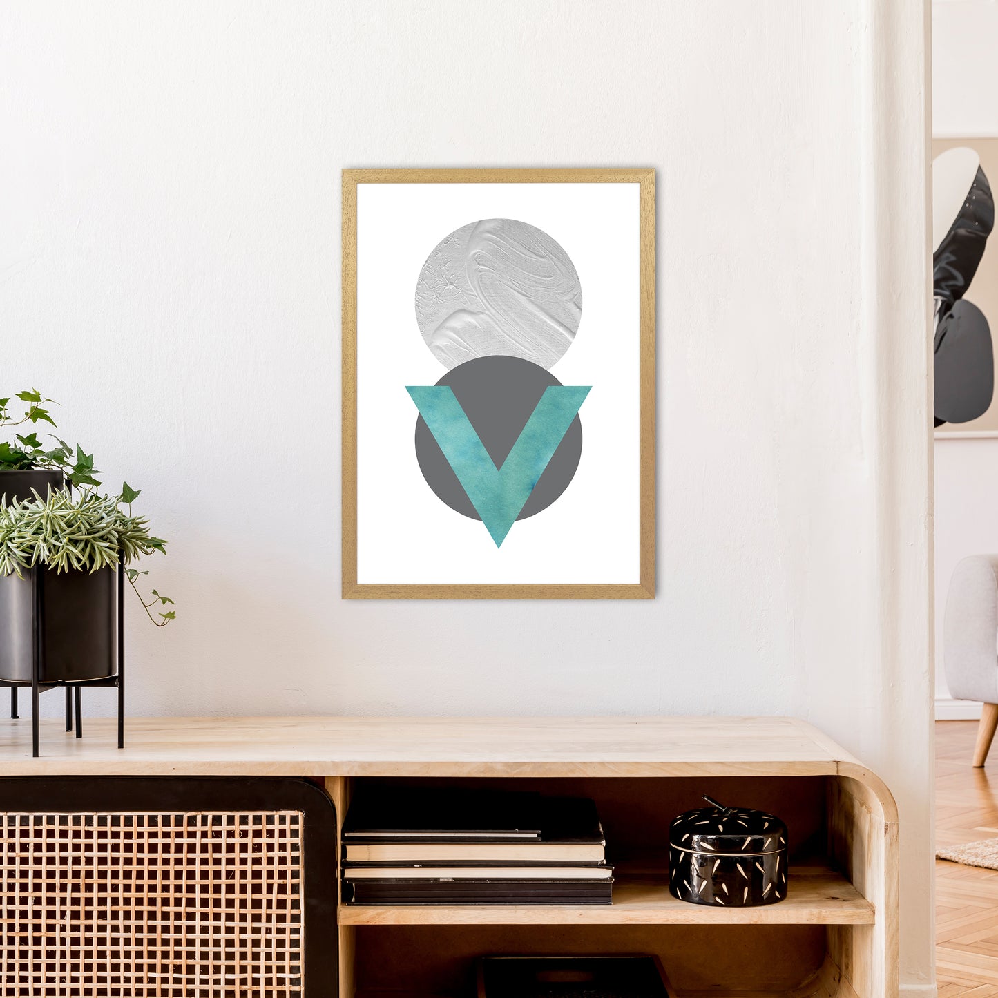 Marble Teal And Silver 1 Art Print by Pixy Paper A2 Print Only