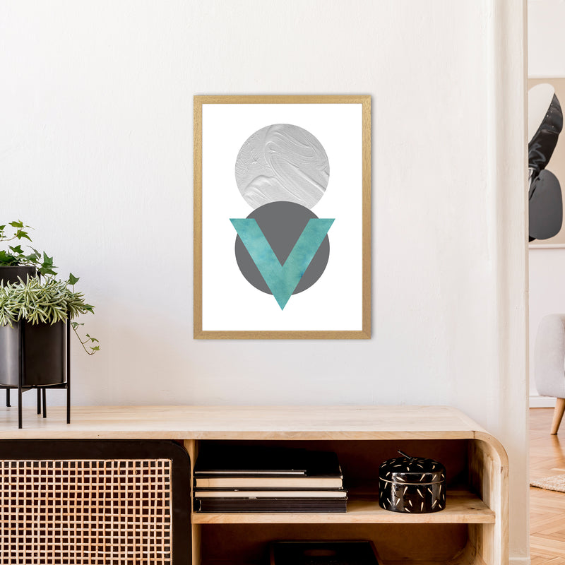 Marble Teal And Silver 1 Art Print by Pixy Paper A2 Print Only