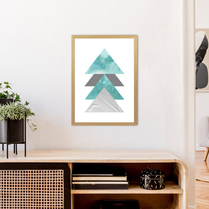 Marble Teal And Silver 2 Art Print by Pixy Paper A2 Print Only