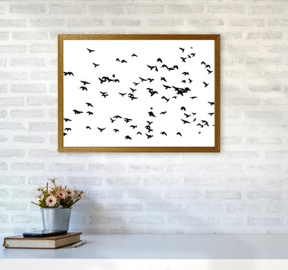 Flock Of Birds Landscape Art Print by Pixy Paper A2 Print Only