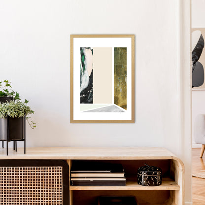 Green Marble Rectangle Abstract  Art Print by Pixy Paper A2 Print Only