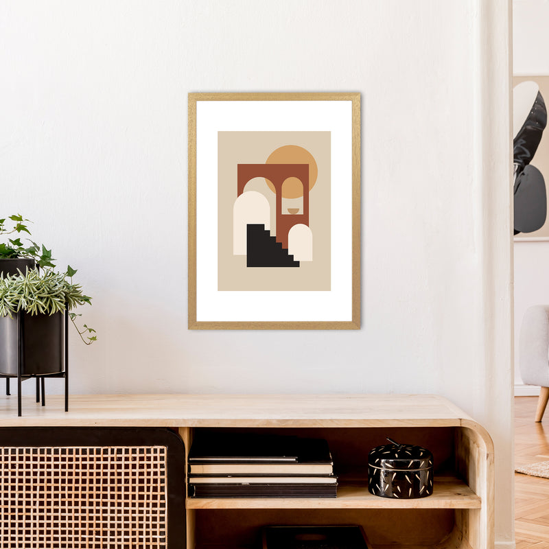 Mica Sand Stairs To Sun N16  Art Print by Pixy Paper A2 Print Only