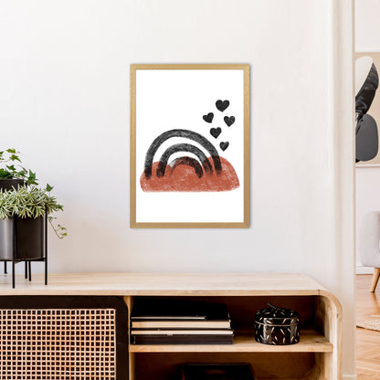 Dalia Chalk Black Rainbow  Art Print by Pixy Paper A2 Print Only
