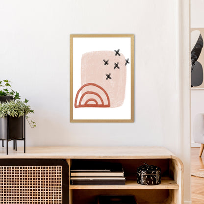Dalia Chalk Red Rainbow  Art Print by Pixy Paper A2 Print Only
