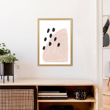 Dalia Chalk Pink Polka  Art Print by Pixy Paper A2 Print Only