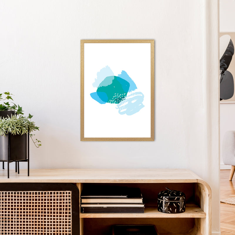 Mismatch Blue And Teal  Art Print by Pixy Paper A2 Print Only