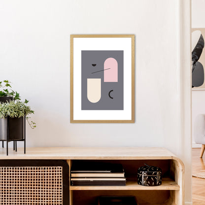 Mila Abstract Pink N5  Art Print by Pixy Paper A2 Print Only