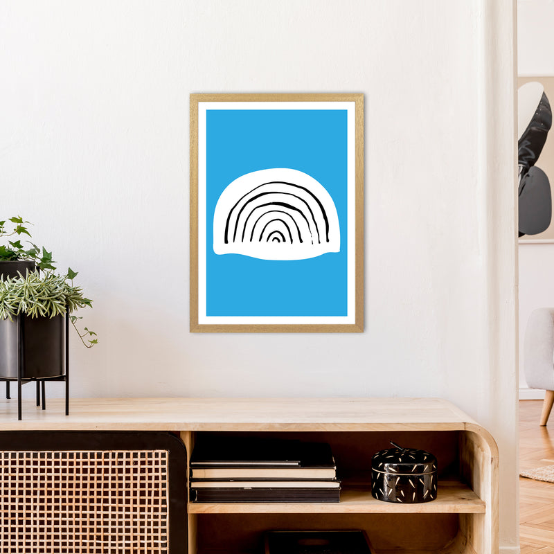 Blue Rainbow Neon Funk  Art Print by Pixy Paper A2 Print Only