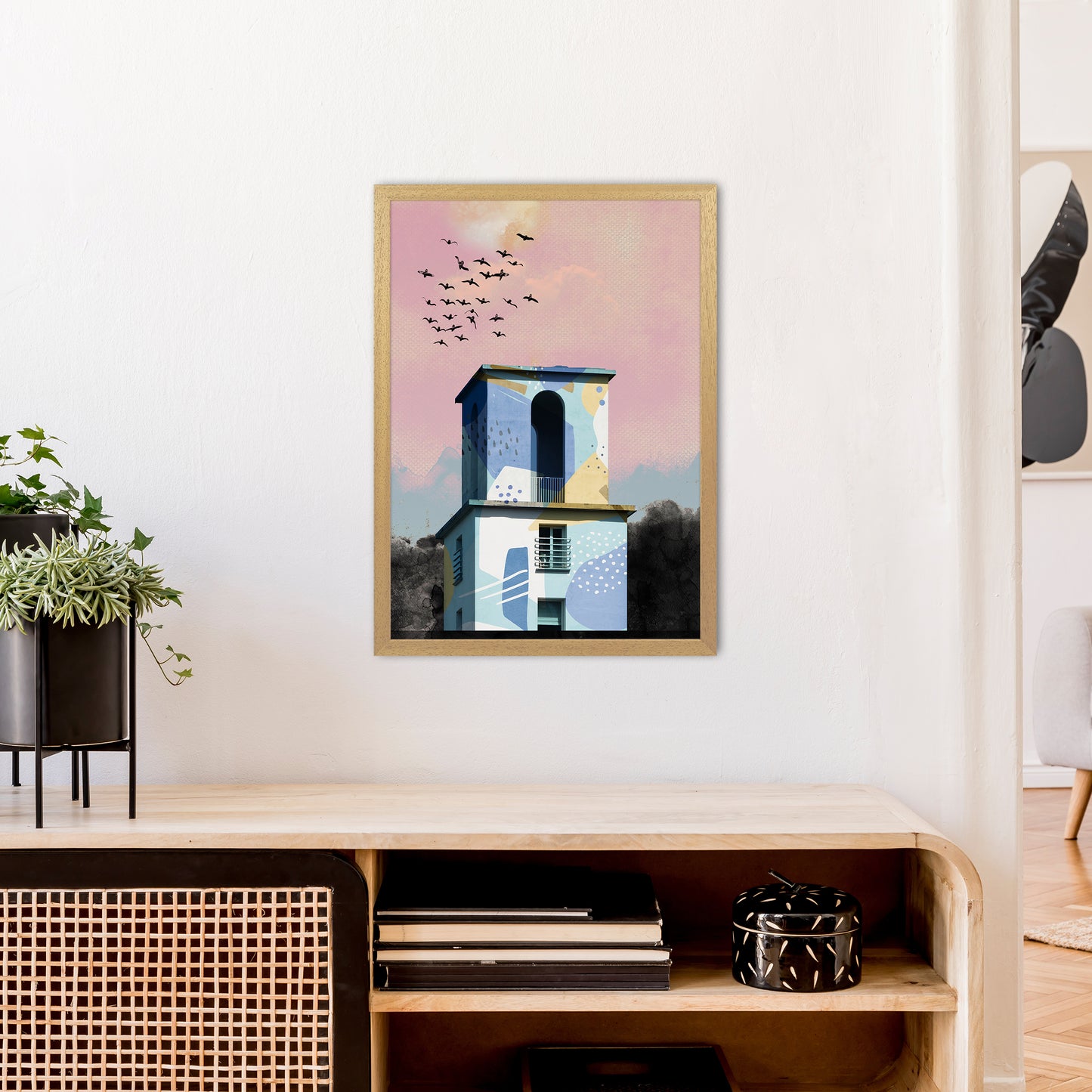 Pop Art Concrete Tower  Art Print by Pixy Paper A2 Print Only